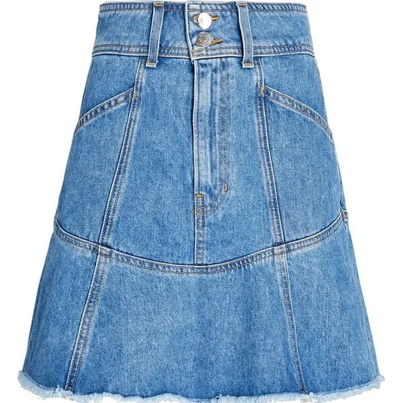 Veronica Beard Lavelle Denim Mini Skirt Sz 8 - Picture 10 of 10